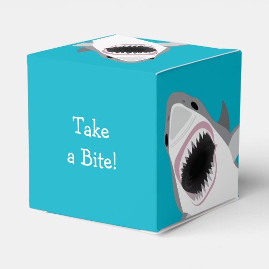 Neem een hapje - Great White Shark Funny Bedankdoosjes (Achterkant)