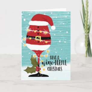 Neem een heerlijke kerst wijn-heerlijk grappig wij kaart