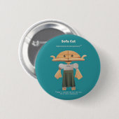 NEEM EEN HERNIEUWDE KAT AAN! RONDE BUTTON 5,7 CM (Voorkant /achterkant)