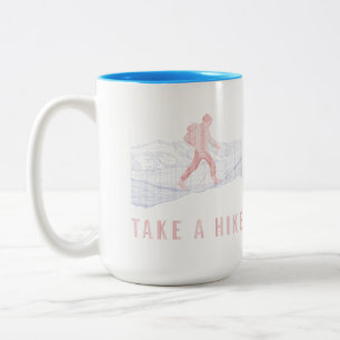 Neem een Hike Blue en Red Two-Tone Coffee Mok