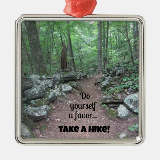 Neem een Hike! Metalen Ornament (Voorkant)