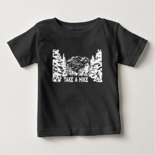 Neem een Hike quote monochrome berglandschap