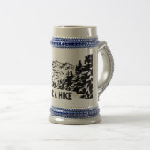 Neem een Hike quote monochrome berglandschap Bierpul (Voorkant rechts)