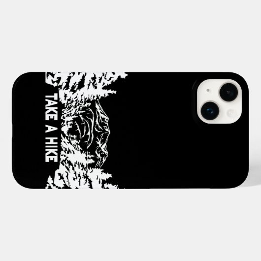 Neem een Hike quote monochrome berglandschap Case-Mate iPhone Case (Achterkant (horizontaal))