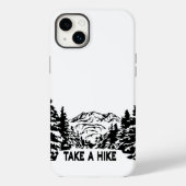 Neem een Hike quote monochrome berglandschap Case-Mate iPhone Case (Achterkant)