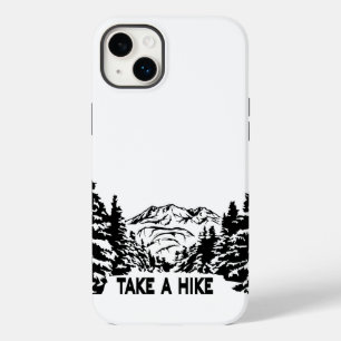 Neem een Hike quote monochrome berglandschap Case-Mate iPhone 14 Plus Hoesje