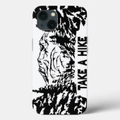 Neem een Hike quote monochrome berglandschap Case-Mate iPhone Case (Achterkant)
