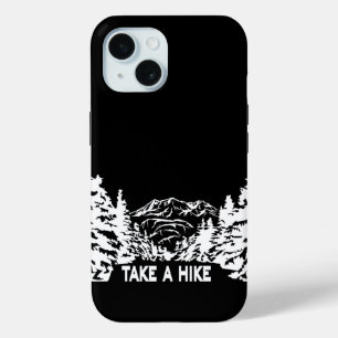 Neem een Hike quote monochrome berglandschap