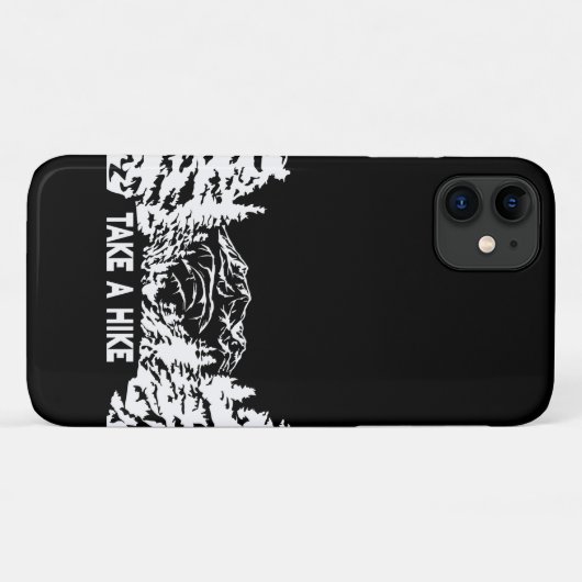 Neem een Hike quote monochrome berglandschap Case-Mate iPhone Case (Achterkant (horizontaal))