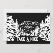 Neem een Hike quote monochrome berglandschap Feestdagenkaart (Achterkant)