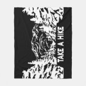 Neem een Hike quote monochrome berglandschap Fleece Deken (Voorkant)