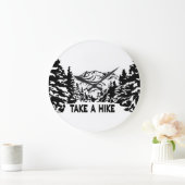 Neem een Hike quote monochrome berglandschap Grote Klok (Huis)