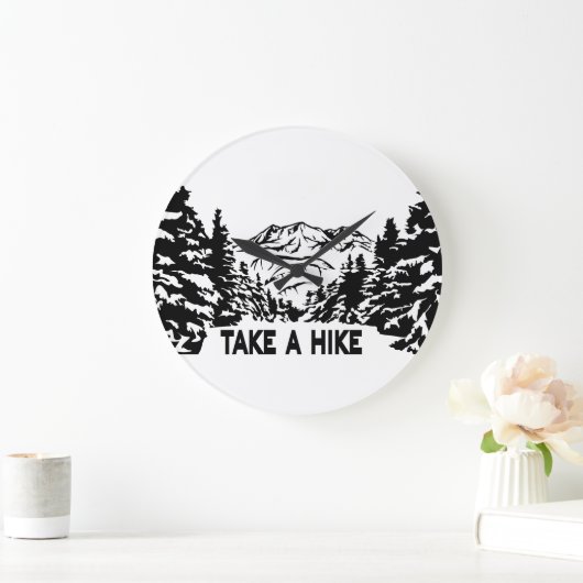 Neem een Hike quote monochrome berglandschap Grote Klok (Huis)