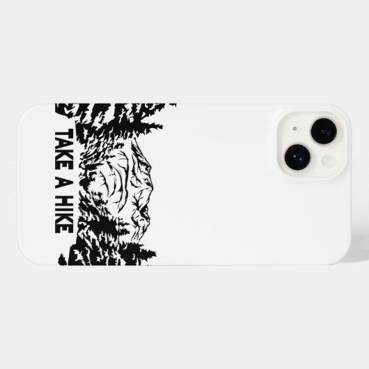 Neem een Hike quote monochrome berglandschap iPhone Hoesje (Achterkant horizontaal)