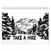 Neem een Hike quote monochrome berglandschap Kalender (Hoes)