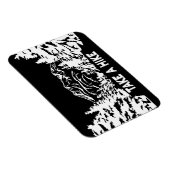 Neem een Hike quote monochrome berglandschap Magneet (Rechterzijde)