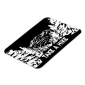 Neem een Hike quote monochrome berglandschap Magneet (Linkerzijde)