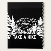Neem een Hike quote monochrome berglandschap Planner (Achterkant)