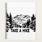 Neem een Hike quote monochrome berglandschap Planner (Voorkant)
