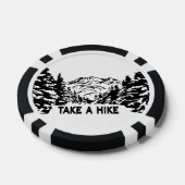 Neem een Hike quote monochrome berglandschap Poker Chips (Enkel)