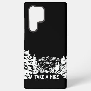Neem een Hike quote monochrome berglandschap Samsung Galaxy Hoesje