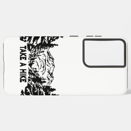 Neem een Hike quote monochrome berglandschap Samsung Galaxy Hoesje (Linkerkant)