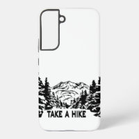 Neem een Hike quote monochrome berglandschap