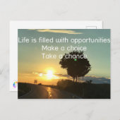 Neem een kans briefkaart (Voorkant / Achterkant)