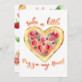 Neem een klein stuk pizza van mijn hart feestdagenkaart (Voorkant / Achterkant)