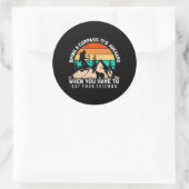 Neem een kompas die je vrienden kan eten ronde sticker (Tas)
