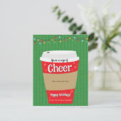 Neem een kopje Cheer Coffee Gift Kaart Houder (Staand voorkant)