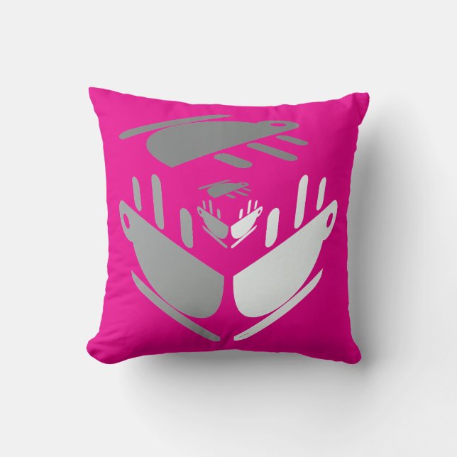 Neem een kopje Java Hot Pink Kussen (Voorkant)