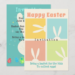 Neem een mand voor de kinderen om eieren te verzam kaart