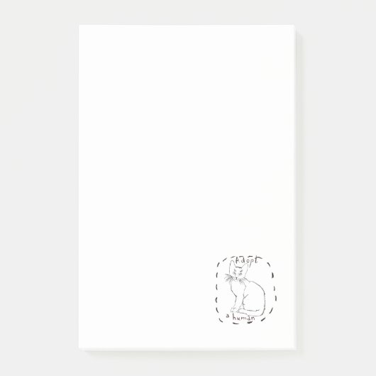 Neem een mens aan post-it® notes (Voorkant)