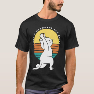 Neem Een Momentje En Ontspan Retro Yoga Kat Cadeau T-shirt