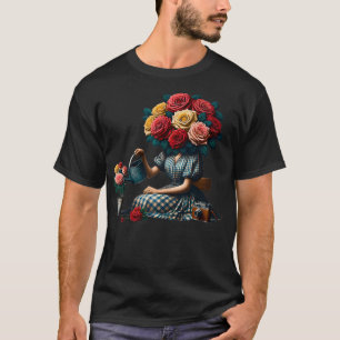 Neem een pauze Bloemenmeisje Surreal Collage Rare  T-shirt
