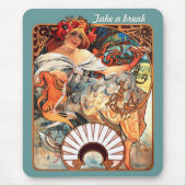 Neem een pauze CC0413 Alphonse Mucha Muismat (Voorkant)