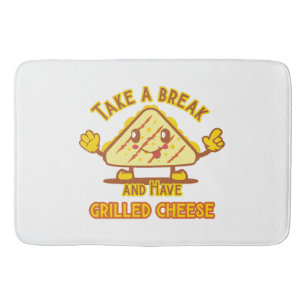 Neem een pauze en heb gegrilde kaas badmat