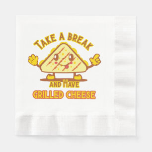 Neem een pauze en heb gegrilde kaas servet