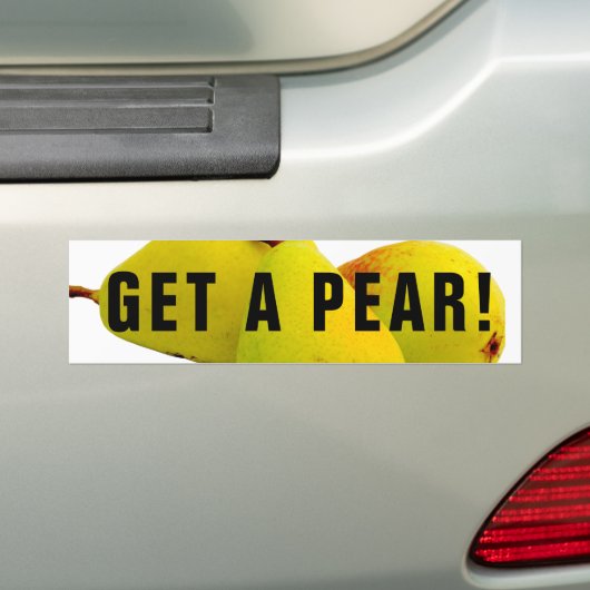Neem een Pear Bumpersticker (Op auto)