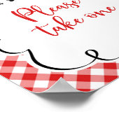 Neem een Red Gingham Picnic die ik doe, Poster (Hoek)