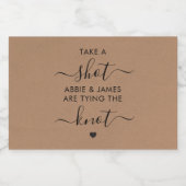Neem een schot Ze binden de knoop bruiloft gunst Likeurfles Etiket (Enkel label)