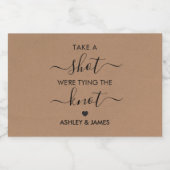 Neem een Shot We Kopen een Knoop Trouwcadeau Likeurfles Etiket (Enkel label)