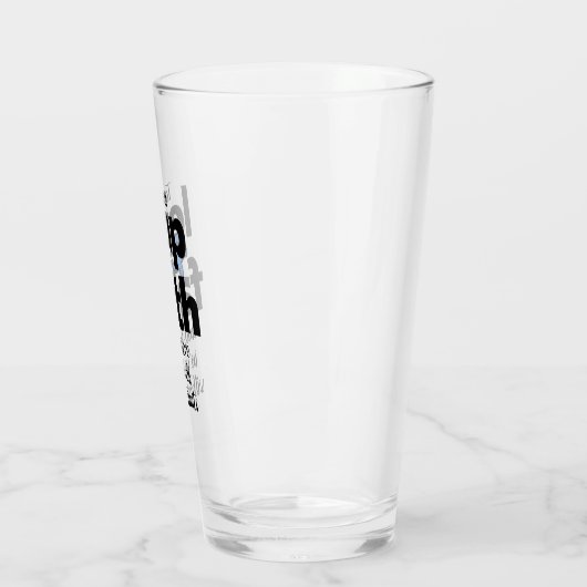 Neem een sprong van geloof en geloof... Mok Glas (Links)