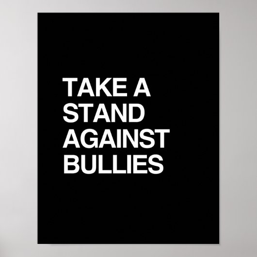 NEEM EEN STAND TEGEN BULLIES POSTER (Voorkant)
