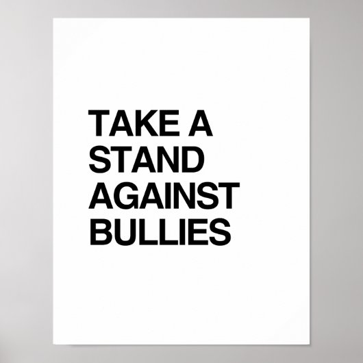 NEEM EEN STAND TEGEN BULLIES POSTER (Voorkant)