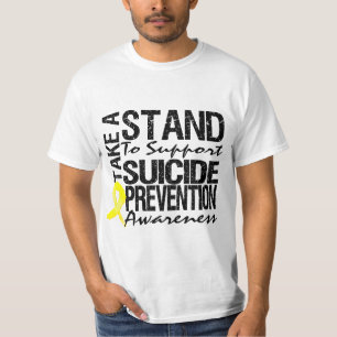 Neem een standaard ter ondersteuning van zelfmoord t-shirt