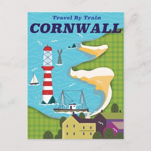 Neem een trein naar Cornwall Briefkaart (Voorkant)