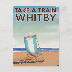 Neem een trein naar Whitby vintage-poster Briefkaart