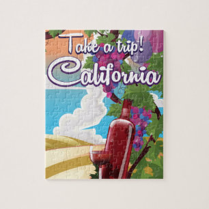 Neem een Trip. wijnreisposter Californië Legpuzzel